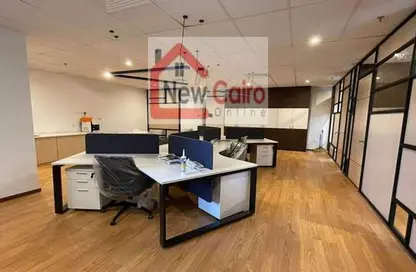Half Floor - Studio - 2 Bathrooms for rent in Bank Center Street - South Teseen St. - The 5th Settlement - New Cairo City - Cairo