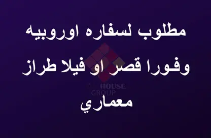 قصر - 7 غرف نوم - 8 حمامات للبيع في شارع اتحاد المحامين - جاردن سيتي - القاهرة