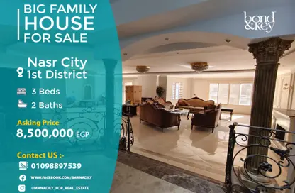 Apartment - 3 Bedrooms - 2 Bathrooms for sale in Abou Dawoud Al Zahery St. - 6th Zone - Nasr City - Cairo Apartment - 3 Bedrooms - 2 Bathrooms for sale in Abou Dawoud Al Zahery St. - 6th Zone - Nasr City - Cairo