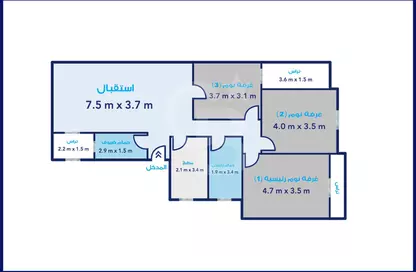 Apartment - 3 Bedrooms - 2 Bathrooms for sale in Abd Al Monsef Ghazi St. - Saba Basha - Hay Sharq - Alexandria