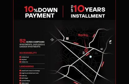 شقة - 2 غرف نوم - 2 حمامات للبيع في حدائق اكتوبر - مدينة 6 أكتوبر - الجيزة