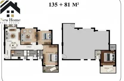(بنتهاوس  (روف - 4 غرف نوم - 3 حمامات للبيع في حدائق اكتوبر - مدينة 6 أكتوبر - الجيزة