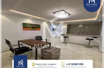 Office Space - Studio - 2 Bathrooms for rent in Al Mostathmir El Saghir - 10th District - Sheikh Zayed City - Giza