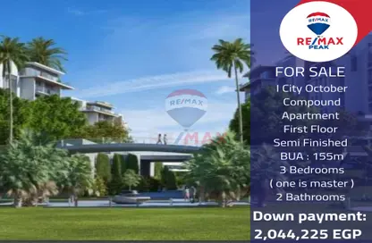 Apartment - 3 Bedrooms - 3 Bathrooms for sale in Mountain View iCity October - 6 October Compounds - 6 October City - Giza
