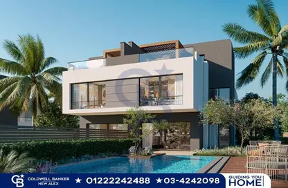 فيلا - 3 غرف نوم - 3 حمامات للبيع في بالم هيلز - كمبوندات الاسكندرية - الاسكندرية