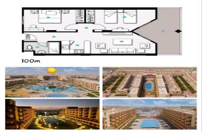 Chalet - 2 Bedrooms - 1 Bathroom for sale in Orlando 2 - Al Ain Al Sokhna - Suez