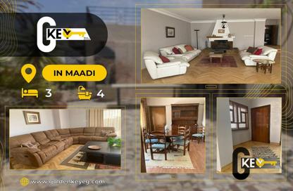 Penthouse - 3 Bedrooms - 4 Bathrooms for rent in Sarayat Al Maadi - Hay El Maadi - Cairo