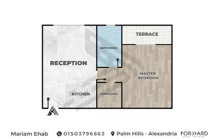 Apartment - 1 Bedroom - 1 Bathroom for sale in Palm Hills - Alexandria Compounds - Alexandria