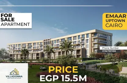 Apartment - 2 Bedrooms - 2 Bathrooms for sale in Aurora - Uptown Cairo - Mokattam - Cairo