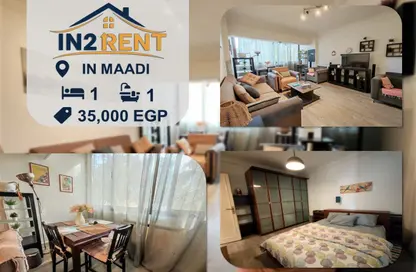 Apartment - 1 Bedroom - 1 Bathroom for rent in Degla Square - Degla - Hay El Maadi - Cairo