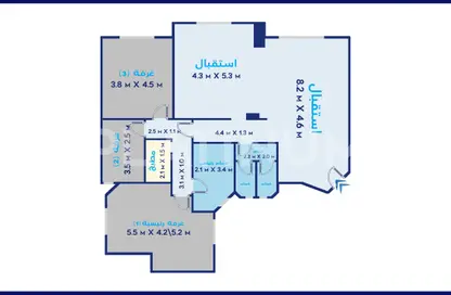 مساحات مكتبية - استوديو - 3 حمامات للايجار في طريق الجيش - محطة الرمل - حي وسط - الاسكندرية