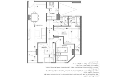 شقة - 3 غرف نوم - 2 حمامات للبيع في قطامية جيت - كمبوندات القطامية - القطامية - مدينة القاهرة الجديدة - القاهرة
