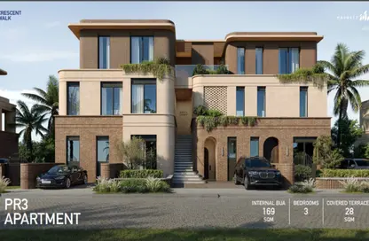 Apartment - 2 Bedrooms - 3 Bathrooms for sale in Crescent Walk - 5th Settlement Compounds - The 5th Settlement - New Cairo City - Cairo