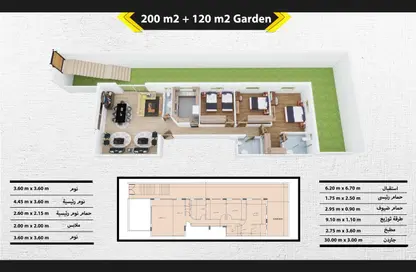 شقة - 3 غرف نوم - 3 حمامات للايجار في المنطقة ج - حى جنوب الاكايمية - مدينة القاهرة الجديدة - القاهرة