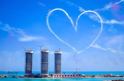 Hotel Apartment - 2 Bedrooms - 2 Bathrooms for sale in Beachfront Towers - New Alamein City - Al Alamein - North Coast