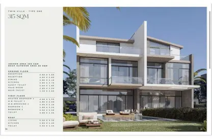Twin House - 3 Bedrooms - 4 Bathrooms for sale in Saada Compound - New Cairo City - Cairo