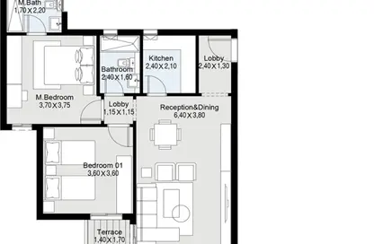 Apartment - 2 Bedrooms - 2 Bathrooms for sale in Qamary - R8 - New Capital City - Cairo