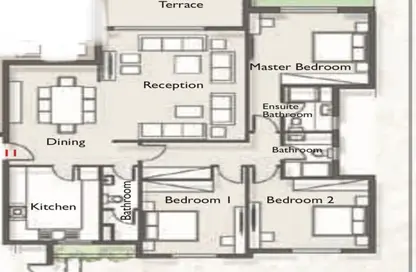 شقة - 3 غرف نوم - 3 حمامات للبيع في بالم هيلز بالم باركس - وصلة دهشور الجنوبية - مدينة 6 أكتوبر - الجيزة