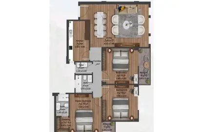 Apartment - 3 Bedrooms - 3 Bathrooms for sale in Ard Al Mokhabarat - Hadayek October - 6 October City - Giza