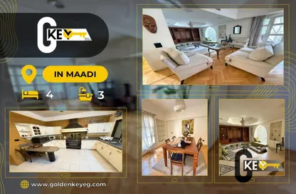 Apartment - 4 Bedrooms - 3 Bathrooms for rent in Sarayat Al Maadi - Hay El Maadi - Cairo