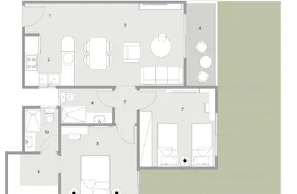 شقة - 2 غرف نوم - 2 حمامات للبيع في مجاويش - الغردقة - محافظة البحر الاحمر