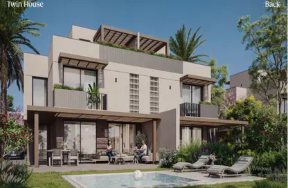 Twin House - 4 Bedrooms - 4 Bathrooms for sale in Vye Sodic - New Zayed City - Sheikh Zayed City - Giza