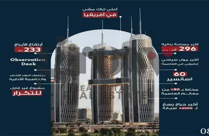 شقق فندقية - استوديو - 1 حمام للبيع في تايكون تاور - منطقة الداون تاون - العاصمة الإدارية الجديدة - القاهرة