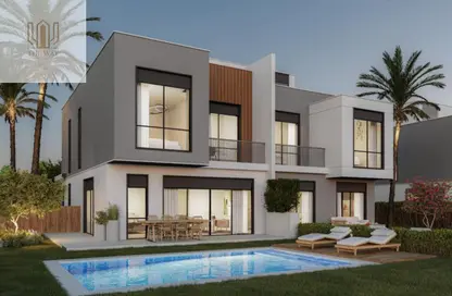 Twin House - 4 Bedrooms - 4 Bathrooms for sale in Lake West - Sheikh Zayed Compounds - Sheikh Zayed City - Giza