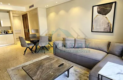 Apartment - 1 Bedroom - 2 Bathrooms for rent in Aljazi Marriott Residences - Mohamed Naguib Axis - North Investors Area - New Cairo City - Cairo