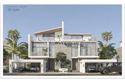 Twin House - 3 Bedrooms - 4 Bathrooms for sale in Saada Compound - New Cairo City - Cairo