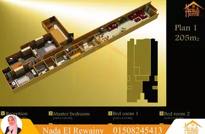 Office Space - Studio - 3 Bathrooms for rent in Al Iman Passage - Sporting - Hay Sharq - Alexandria