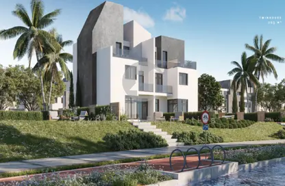 Twin House - 3 Bedrooms - 3 Bathrooms for sale in Rivers - New Zayed City - Sheikh Zayed City - Giza