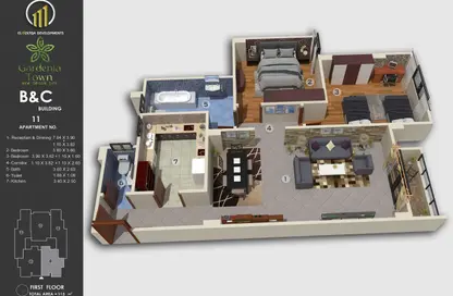 Apartment - 2 Bedrooms - 2 Bathrooms for sale in New Obour City - Qalyubia
