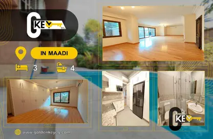 Apartment - 3 Bedrooms - 4 Bathrooms for rent in Sarayat Al Maadi - Hay El Maadi - Cairo