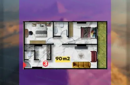 شقة - 2 غرف نوم - 2 حمامات للبيع في البوابة الثالثة - منقرع - حدائق الاهرام - الجيزة