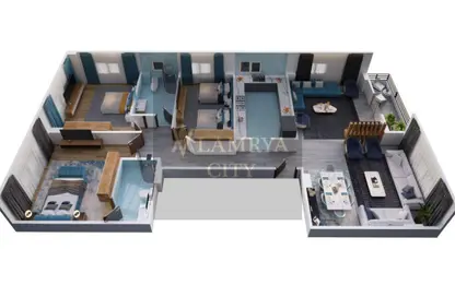 شقة - 3 غرف نوم - 2 حمامات للبيع في شمال الرحاب - مدينة القاهرة الجديدة - القاهرة