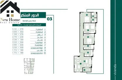 شقة - 3 غرف نوم - 2 حمامات للبيع في شمال الرحاب - مدينة القاهرة الجديدة - القاهرة
