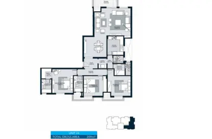شقة - 3 غرف نوم - 3 حمامات للبيع في ذا كورت ياردز - كمبوندات الشيخ زايد - الشيخ زايد - الجيزة