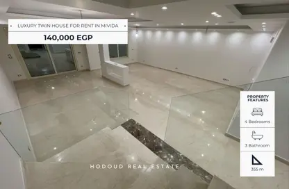 Twin House - 4 Bedrooms - 3 Bathrooms for rent in Mivida - 5th Settlement Compounds - The 5th Settlement - New Cairo City - Cairo