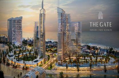 Chalet - 2 Bedrooms - 2 Bathrooms for sale in North Edge Towers - New Alamein City - Al Alamein - North Coast