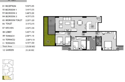 شقة - 3 غرف نوم - 3 حمامات للبيع في كمبوندات الشيخ زايد - الشيخ زايد - الجيزة