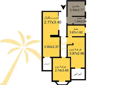 Apartment - 2 Bedrooms - 2 Bathrooms for sale in Safaya Zaghloul St. - Raml Station - Hay Wasat - Alexandria
