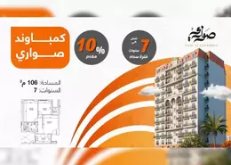 شقة - 2 غرف نوم - 2 حمامات للبيع في ووترفرونت - صوارى - كمبوندات الاسكندرية - الاسكندرية