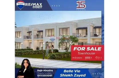 Twin House - 3 Bedrooms - 2 Bathrooms for sale in Belle Vie - New Zayed City - Sheikh Zayed City - Giza