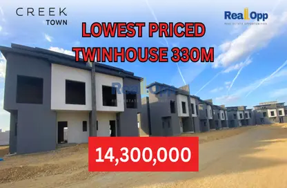 Twin House - 5 Bedrooms - 5 Bathrooms for sale in Creek Town - The 1st Settlement - New Cairo City - Cairo