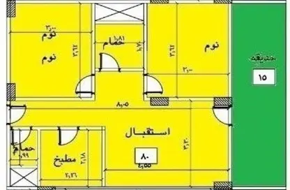 شقة - 2 غرف نوم - 2 حمامات للبيع في البوابة الاولي - خوفو - حدائق الاهرام - الجيزة