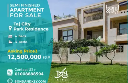 Apartment - 4 Bedrooms - 4 Bathrooms for sale in Taj City - 5th Settlement Compounds - The 5th Settlement - New Cairo City - Cairo