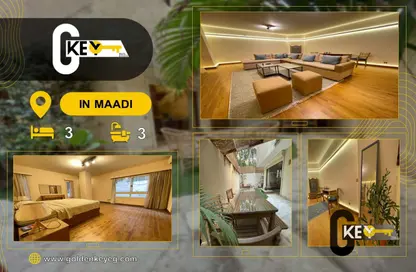 Duplex - 3 Bedrooms - 3 Bathrooms for rent in Sarayat Al Maadi - Hay El Maadi - Cairo