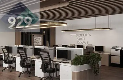 Office Space - Studio - 2 Bathrooms for rent in Bank Center Street - South Teseen St. - The 5th Settlement - New Cairo City - Cairo