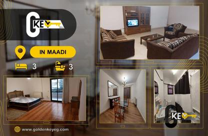 Apartment - 3 Bedrooms - 3 Bathrooms for rent in Degla Square - Degla - Hay El Maadi - Cairo